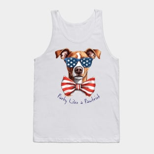 Party Like a Pawtriot : 4th of July Dog Lover T-Shirt Tank Top